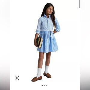 Polo by Ralph Lauren Big Girls Poplin Fun Shirt Dress